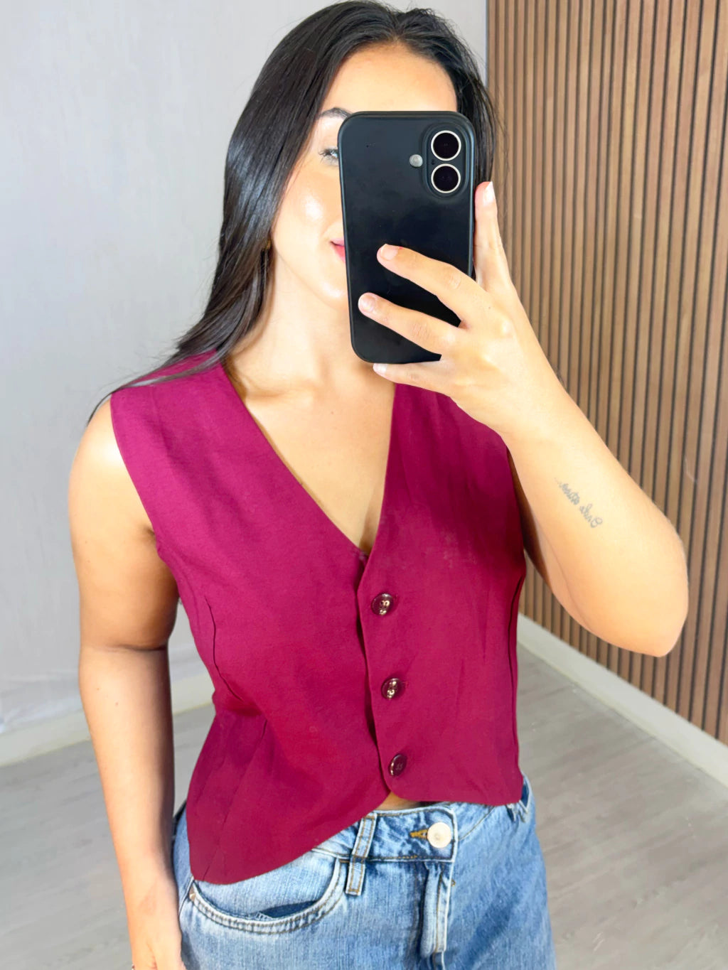 Colete Alfaiataria Nina Vinho