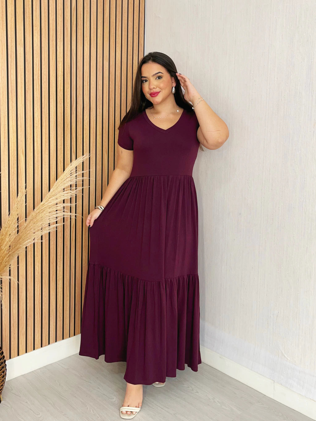 Vestido Luciana Vinho