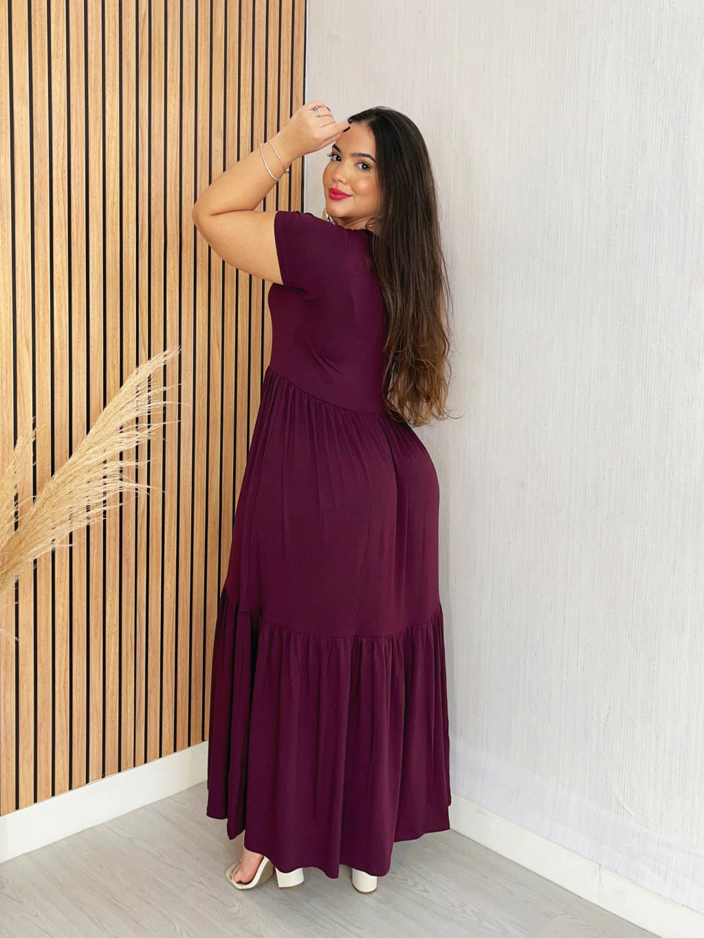 Vestido Luciana Vinho