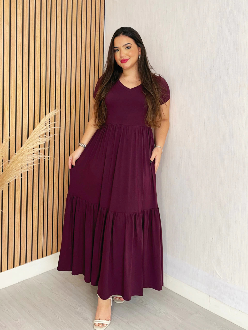 Vestido Luciana Vinho