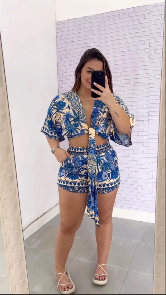 Cropped Vitória + Short Iris